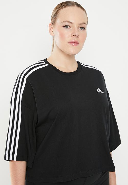 adidas Performance - Plus w 3s cr top - black & white