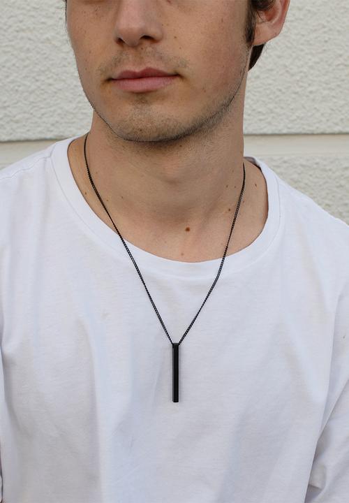 Dan Fuller Jewellery - Long Bar Necklace - Black