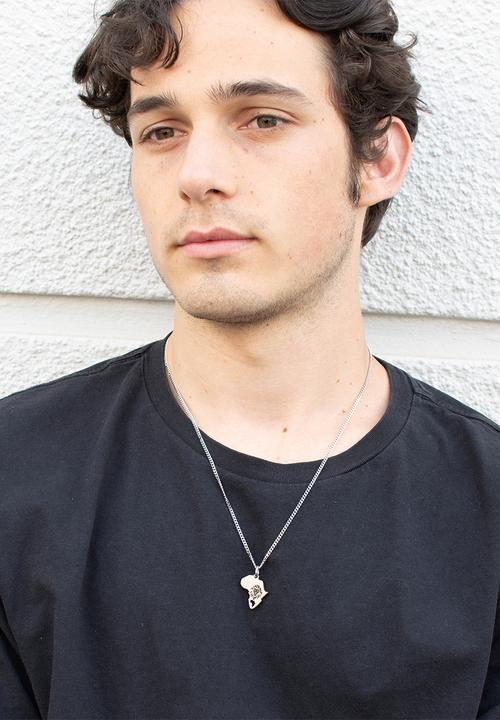 Dan Fuller Jewellery - Lion Engraved Africa in Africa Necklace - Silver