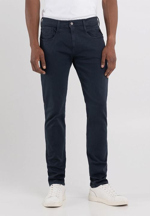 Replay - 10.5 OZ bull hyperflex stretch denim slim - blue