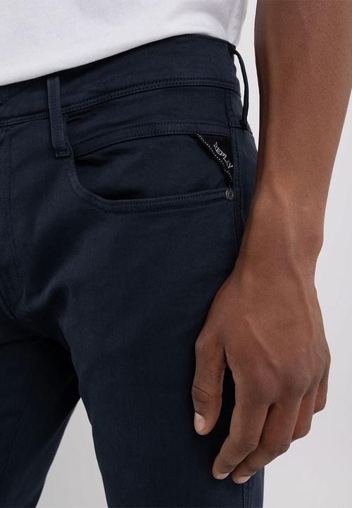 Replay - 10.5 OZ bull hyperflex stretch denim slim - blue