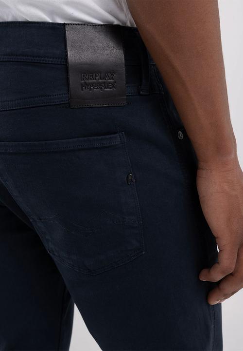 Replay - 10.5 OZ bull hyperflex stretch denim slim - blue