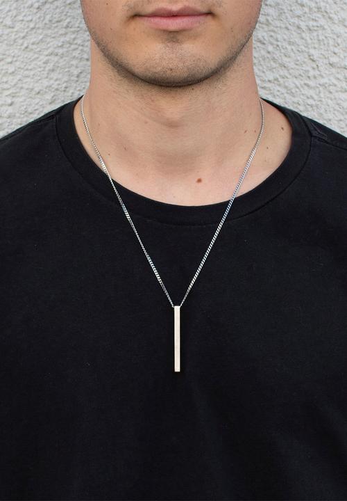 Dan Fuller Jewellery - Long Bar Necklace - Silver