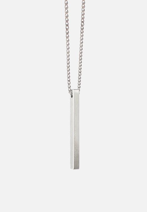 Dan Fuller Jewellery - Long Bar Necklace - Silver