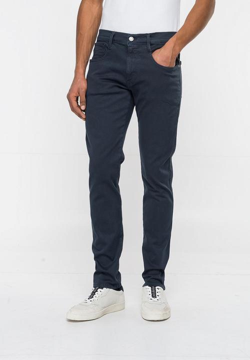 Replay - 10.5 OZ bull hyperflex stretch denim slim - blue