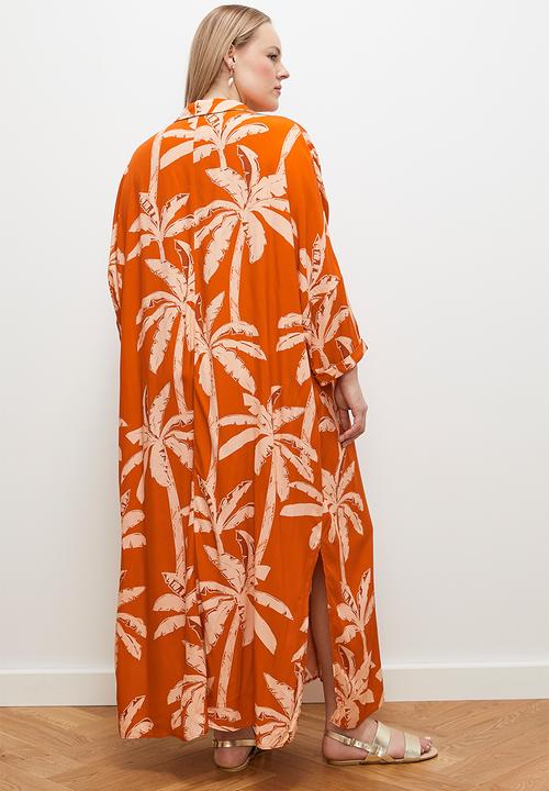 edit - Maxi kaftan dress - palm print