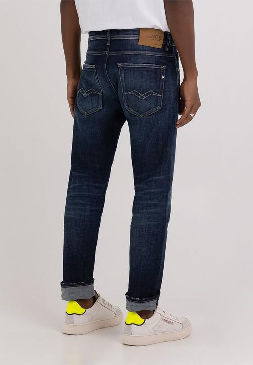 Replay - 11.5 OZ deep blue indigo stretch denim regular slim - dark blue