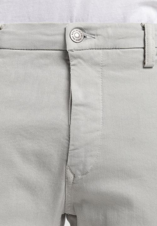 Replay - 10.5 OZ bull hyperflex stretch denim slim - chalk grey
