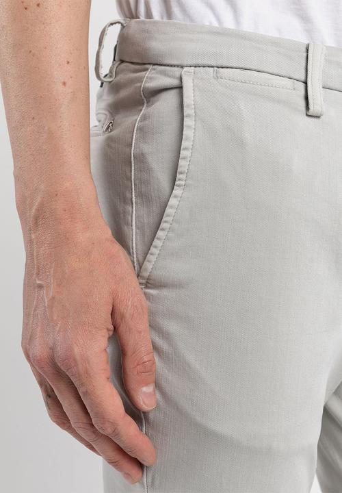 Replay - 10.5 OZ bull hyperflex stretch denim slim - chalk grey