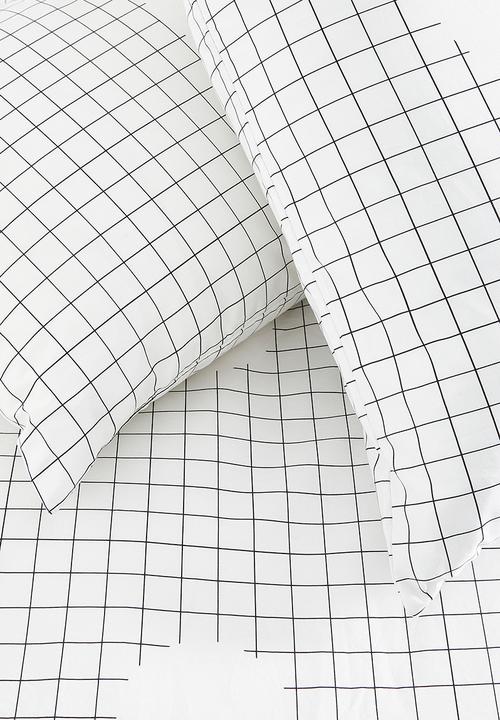 Sixth Floor - Sam printed cotton duvet cover set - black & white 