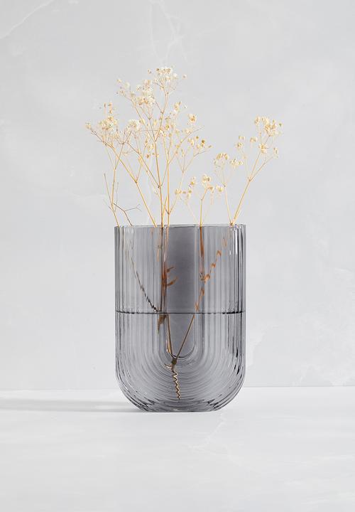 Sixth Floor - U glass vase - smoke