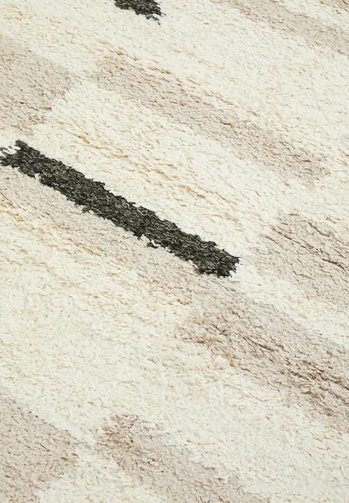 Fotakis - Gippy shaggy rug - graphic cream & black