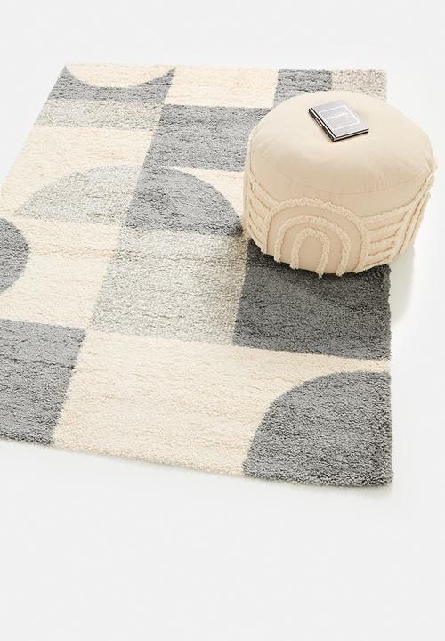 Fotakis - Gippy shaggy rug - abstract grey