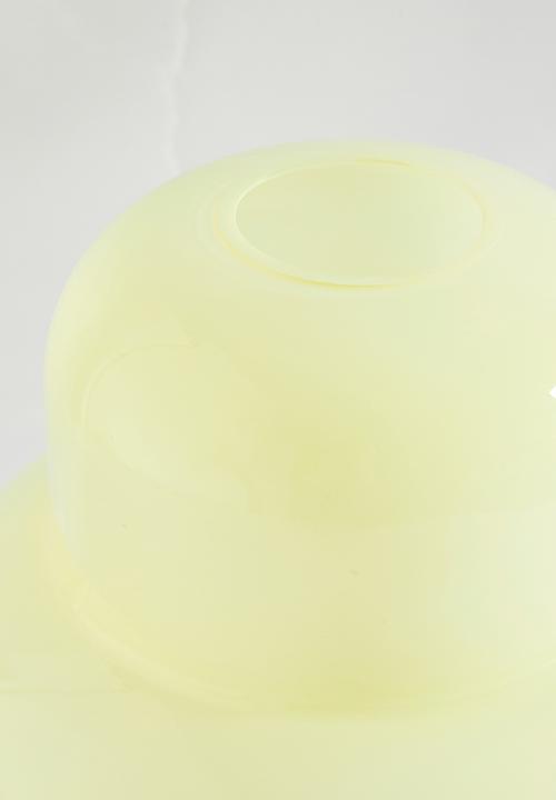 Sixth Floor - Hive glass vase - butter yellow