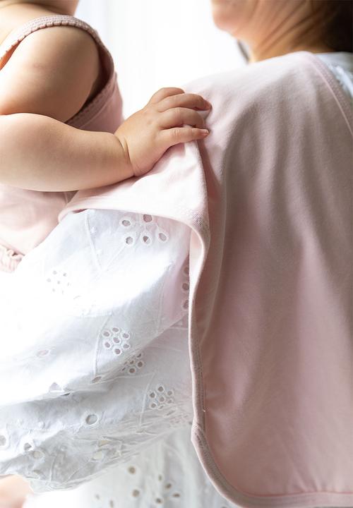 Ree Collective - Burp cloths floral - pink & white 