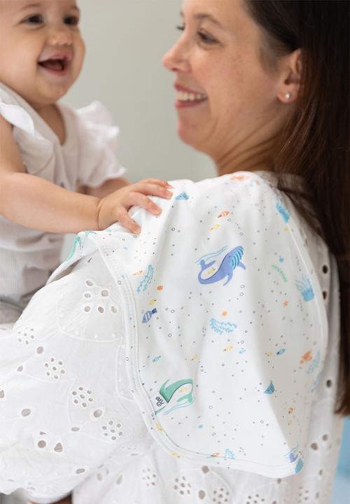Ree Collective - Burp cloths ocean - blue & white 