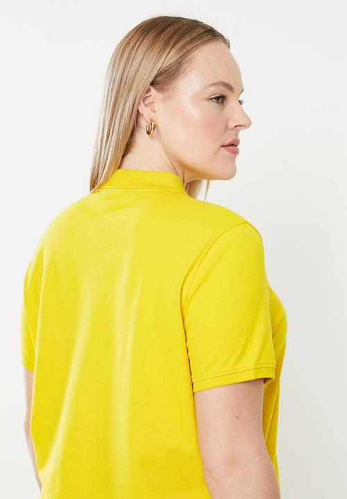 POLO - Plus Kathy short sleeve basic golfer dress - yellow