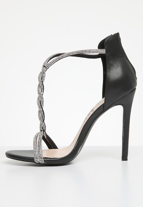 SISSY BOY - Incoming diamante stiletto - black