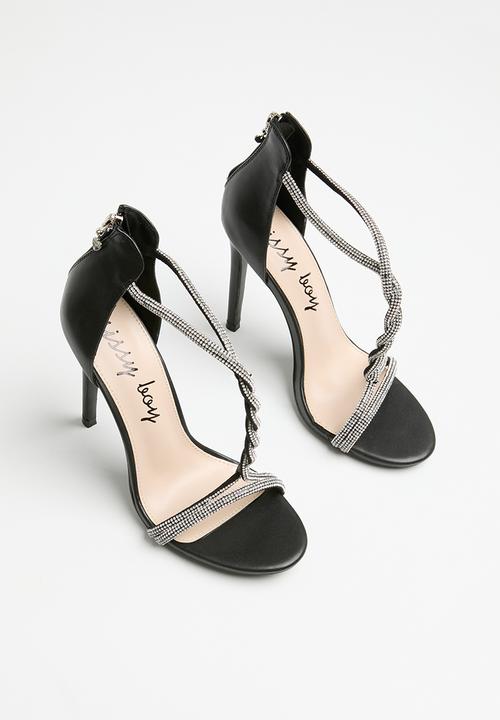 SISSY BOY - Incoming diamante stiletto - black
