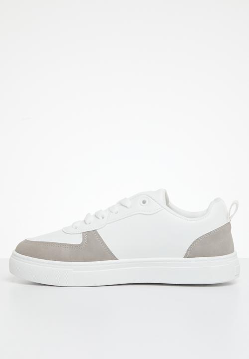 Tom Tom - Contrast lace up sneaker -  white