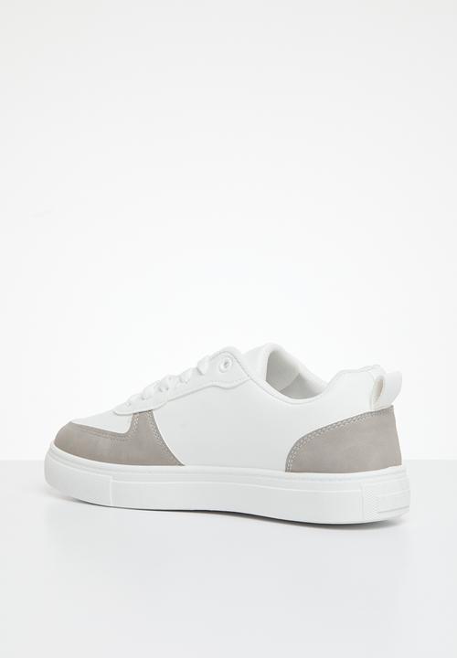 Tom Tom - Contrast lace up sneaker -  white