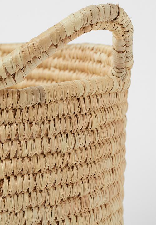 H&M - Round seagrass storage basket - light beige