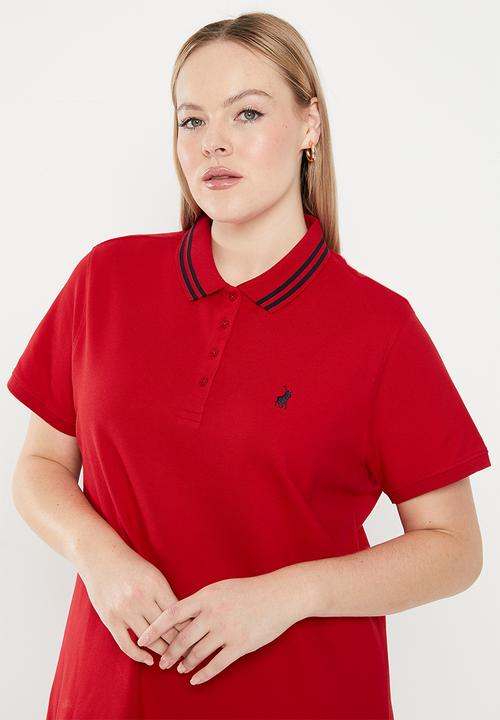 POLO - Plus leah golfer dress - red