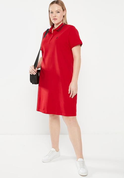 POLO - Plus leah golfer dress - red