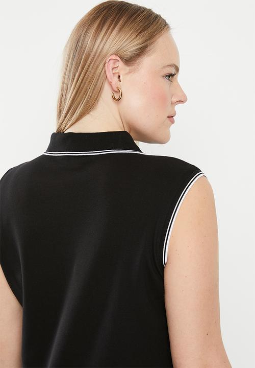 POLO - Plus Kendall sleeveless sport golfer dress - black