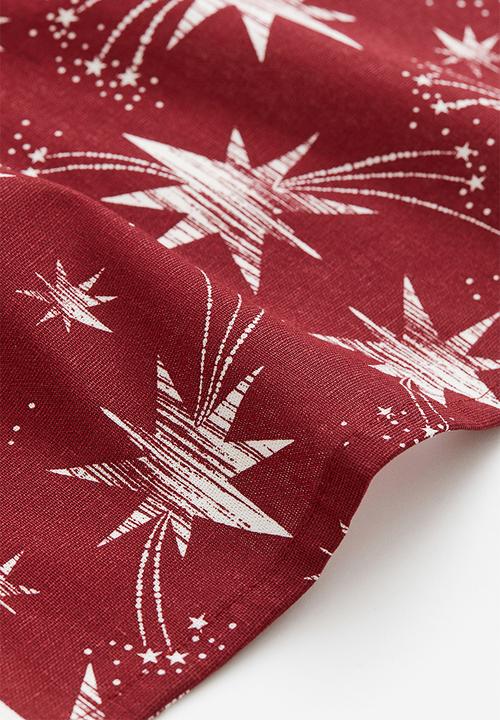 H&M - Cotton tablecloth - red stars