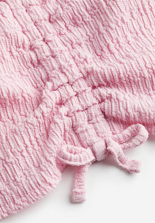 H&M - Flounce-trimmed strappy top - pink