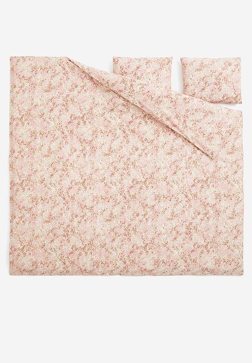 H&M - Patterned double/king duvet cover set - beige
