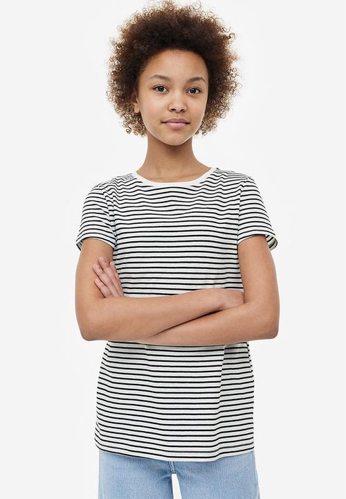 H&M - 3-Pack cotton T-shirts - grey dusky pink 