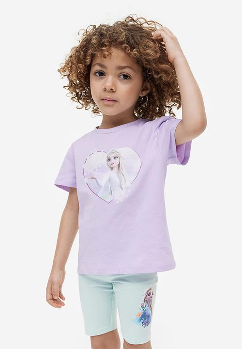 H&M - 3-Pack printed cycling shorts - lilac frozen 