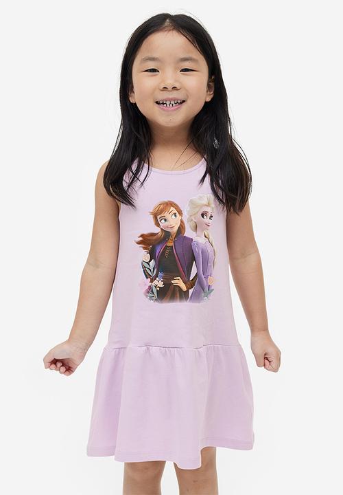 H&M - 2 Pack printed cotton dresses - light purple frozen