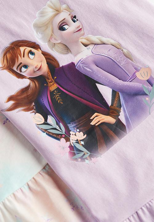 H&M - 2 Pack printed cotton dresses - light purple frozen