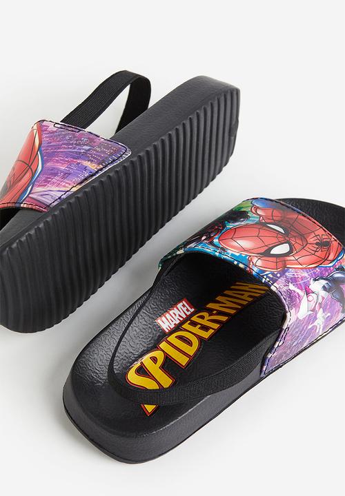 H&M - Printed pool shoes - black spider-man 