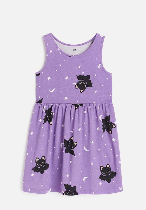 H&M - Patterned jersey dress - purple bats