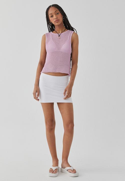 Supré  - Sara crochet tank -  lilac rose