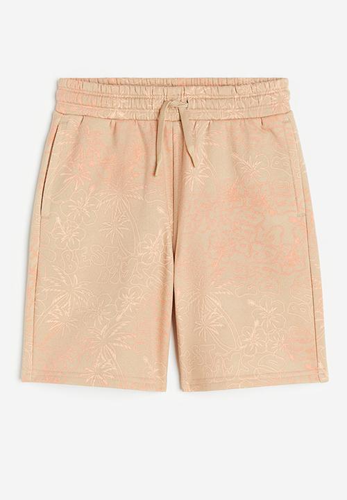H&M - Patterned sweatshorts - beige patterned 