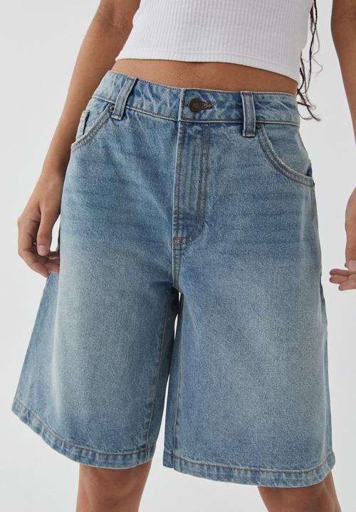 Supré  - Dad denim jort -  Brunswick blue
