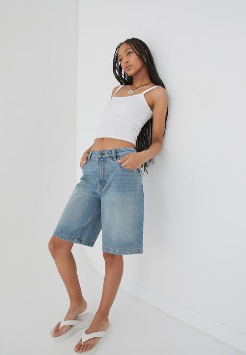 Supré  - Dad denim jort -  Brunswick blue