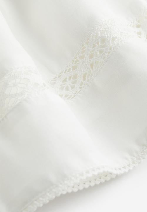 H&M - Lace trimmed skirt - white