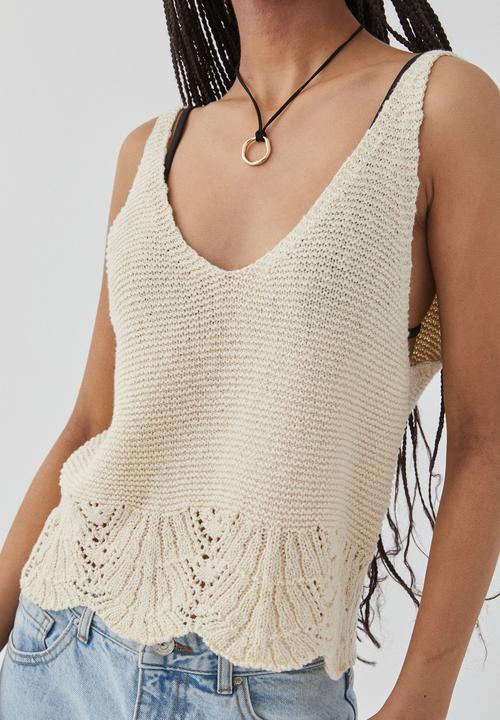 Supré  - Olivia crochet cami - neutral