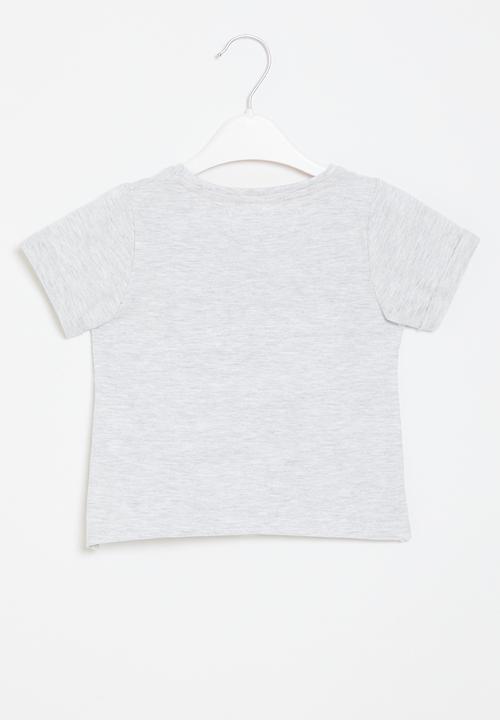 MINOTI - Printed t-shirt - grey marl