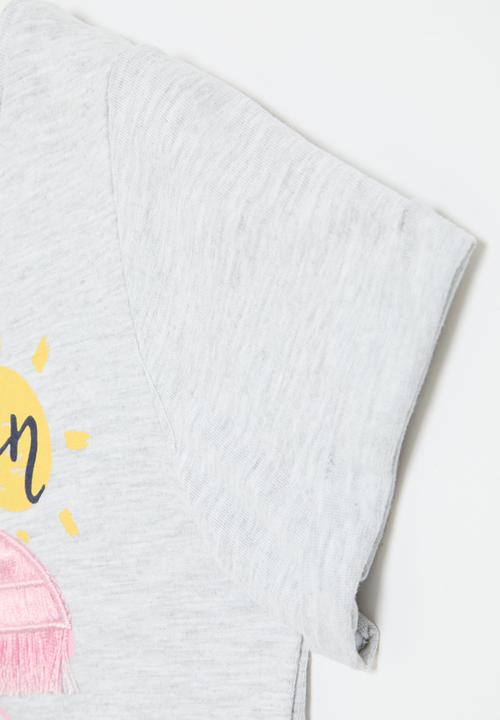 MINOTI - Printed t-shirt - grey marl