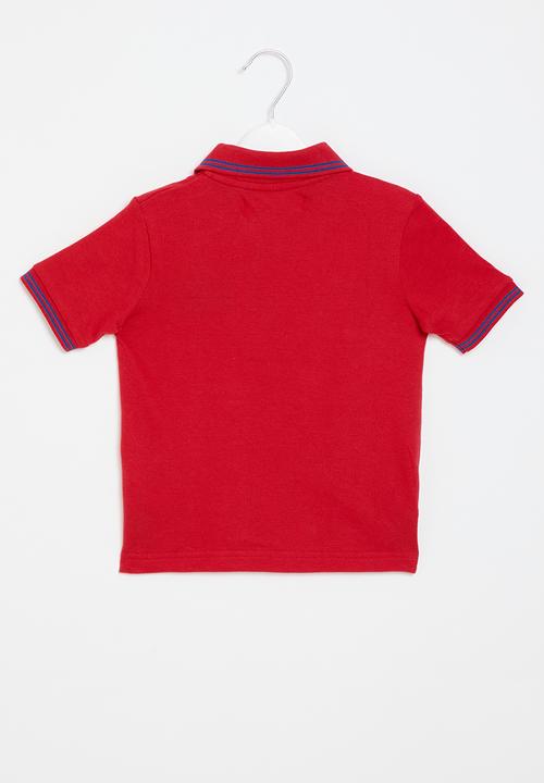 MINOTI - Boys basic pique polo - red