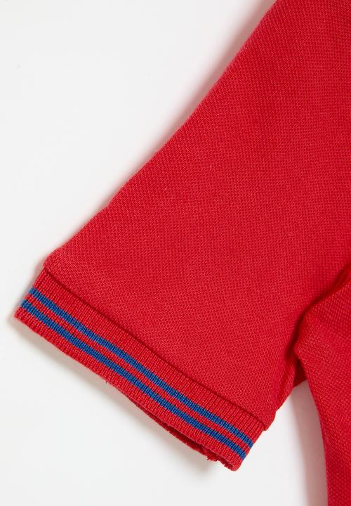 MINOTI - Boys basic pique polo - red
