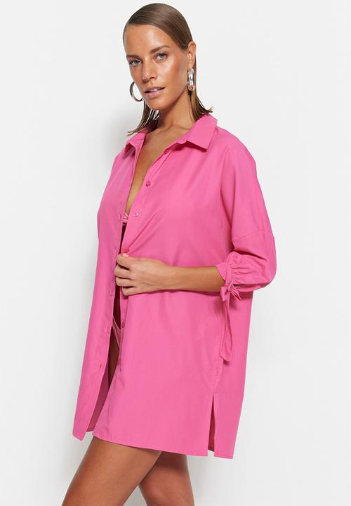 Trendyol - 3/4 Regular shirt - pink