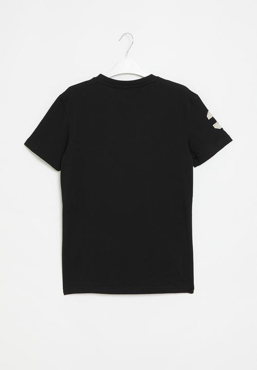 POLO - Boys numerical v neck tee - black